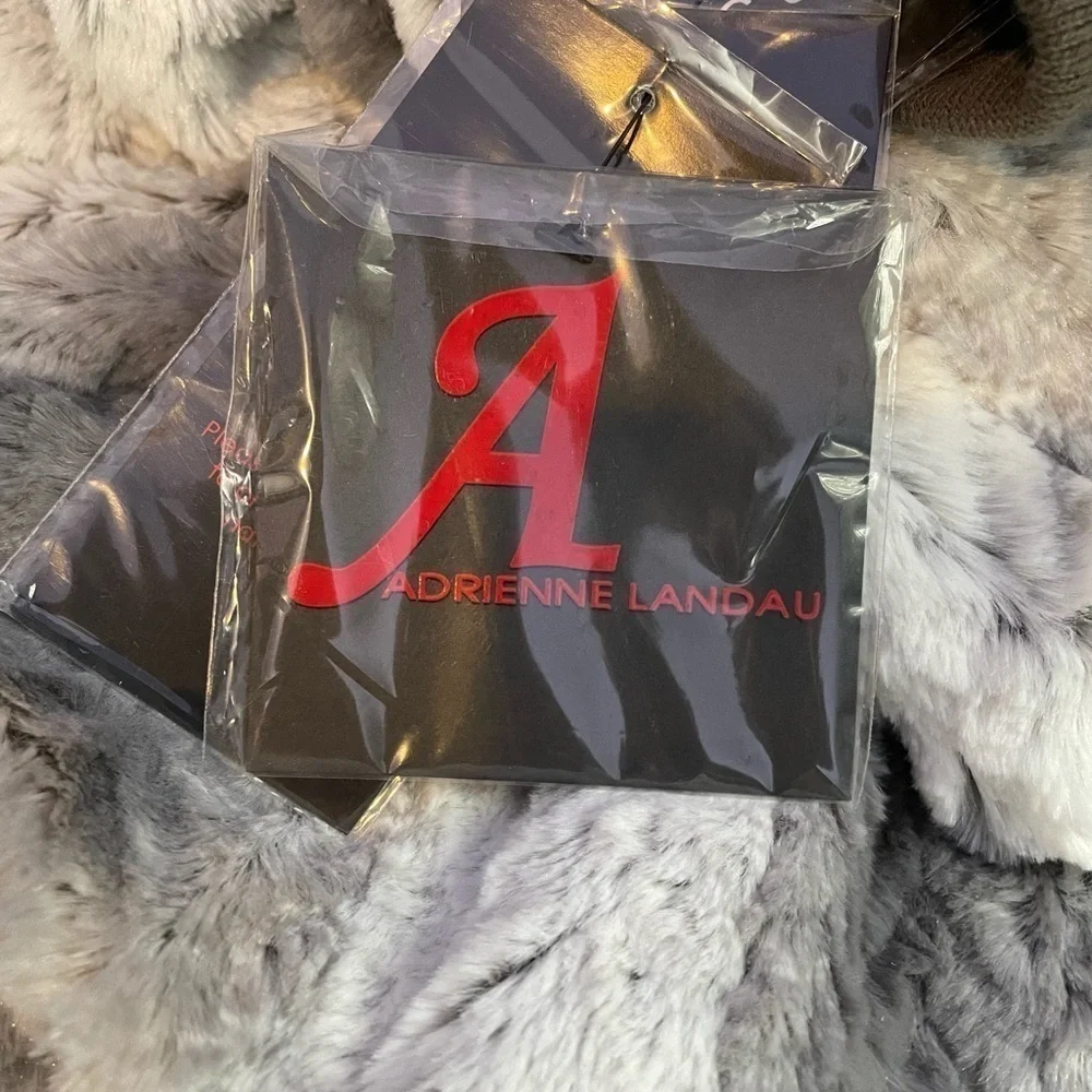 NWT A by Adrienne Landau‎ Faux Fur Reversible Bomber Jacket in Grey Size XS